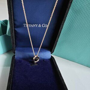 Tiffany & Co. Open Heart Pendant Necklace